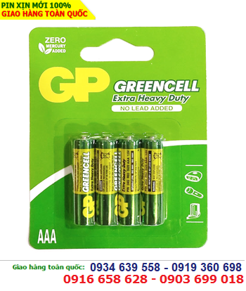 GP GreenCell 24G-U4 _Pin đũa AAA 1.5v GP GreenCell 24G-U4 Extra Heavy Duty
